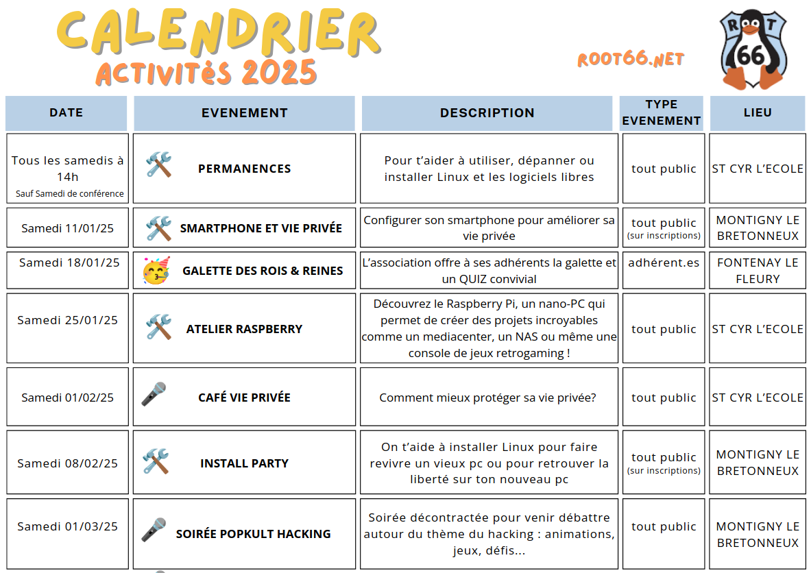 programme évènements root66